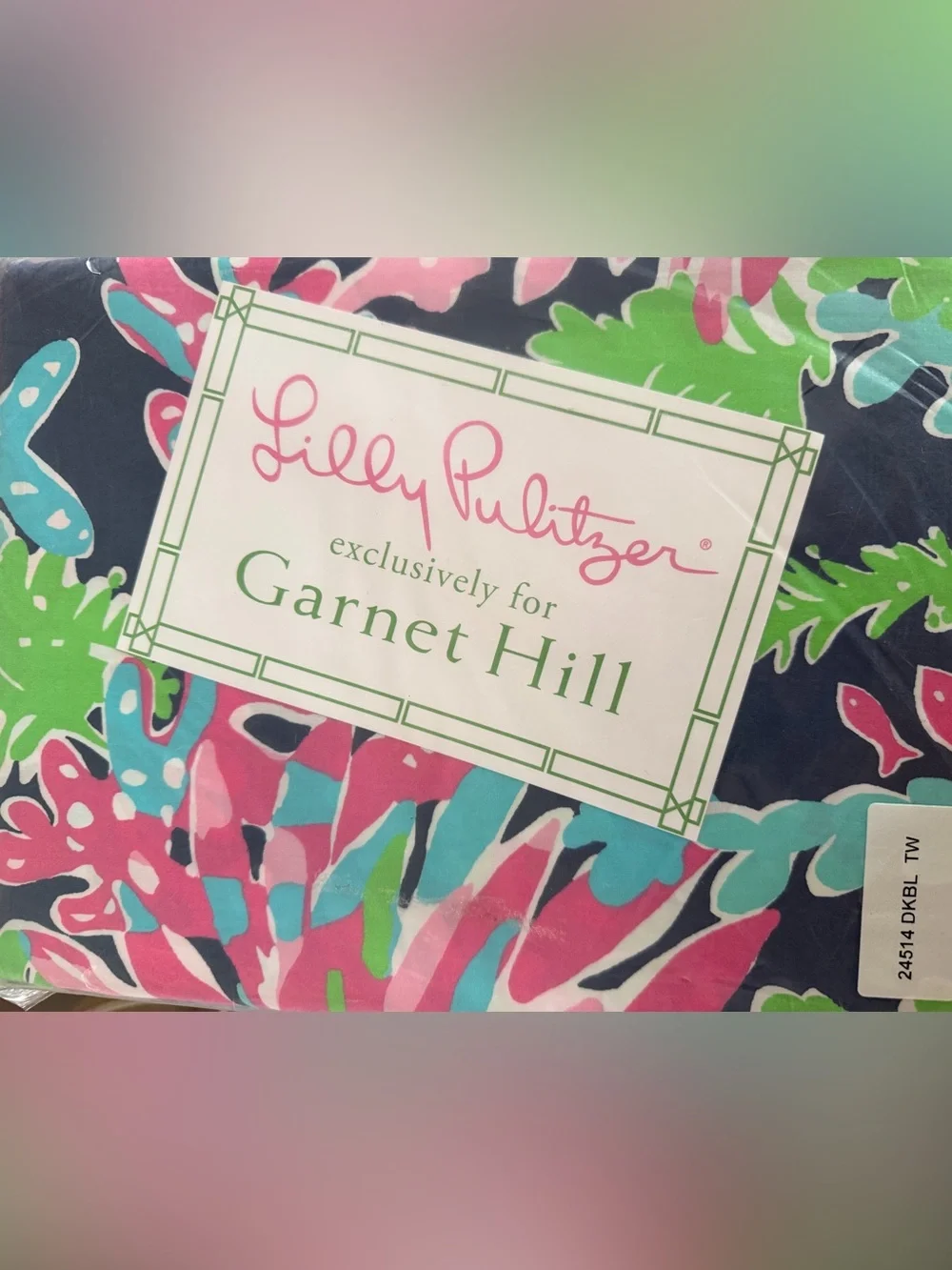 Lilly Pulitzer x Garnet Hill Trippin and Sippin duvet cover twin and sham new